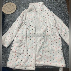 Soft podka dot bathrobe